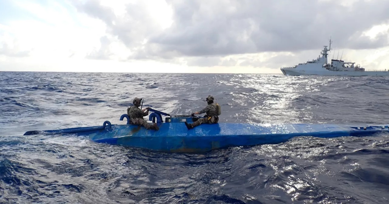 U.S. Coast Guard seizes over 1,200 pounds of cocaine from 'narco sub' in Caribbean Sea