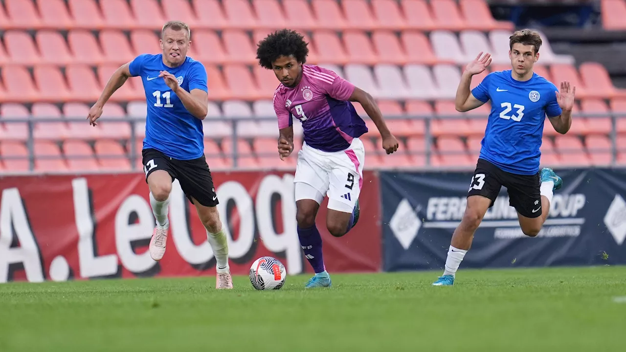 U21-Nationalmannschaft: DFB-Auswahl bezwingt Estland in EM-Quali mit 10:1 - Karim Adeyemi gelingt Hattrick