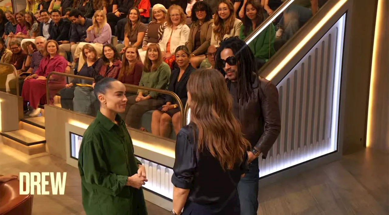 Lenny Kravitz crashes daughter Zoë's Drew Barrymore Show appearance: 'The most beautiful interview'