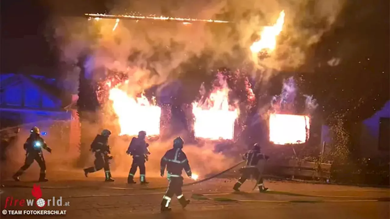 Oö: Asylunterkunft in Schönau im Mühlkreis in Flammen → 13 Feuerwehren im Einsatz