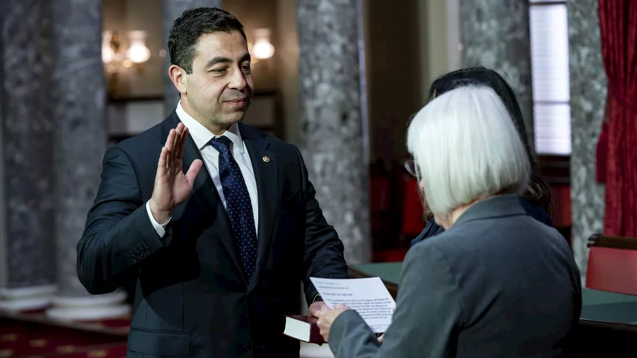 New Jersey Democrat George Helmy sworn in as replacement for Menendez in the Senate