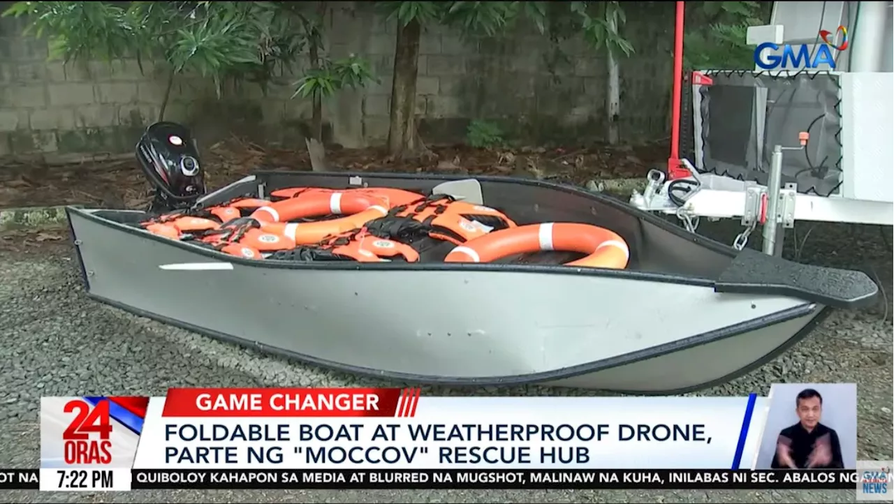 Foldable boat, weather-proof drone to improve rescue ops during calamities