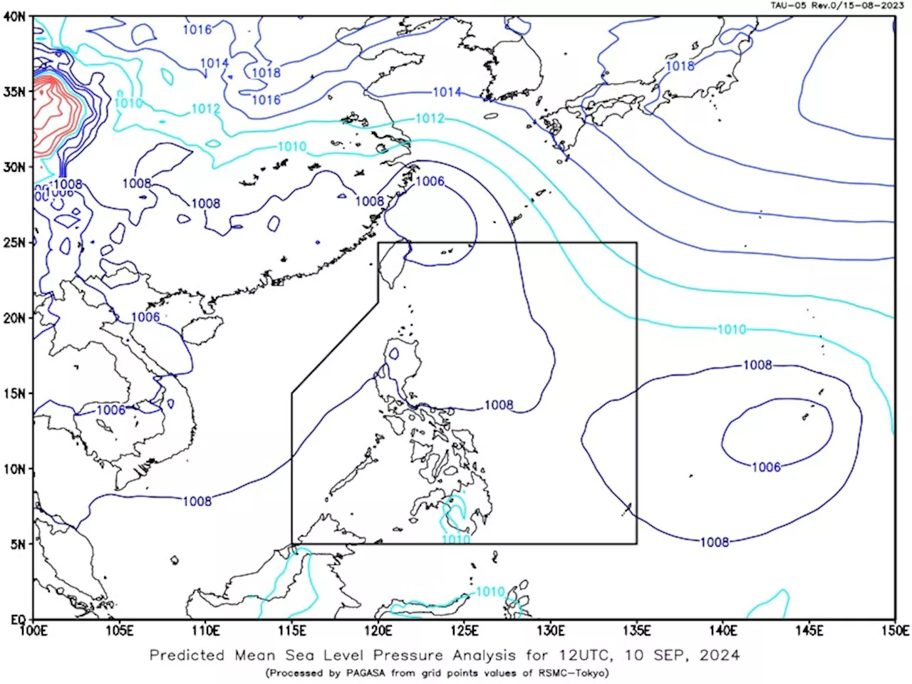 Tropical depression may enter PAR Thursday or Friday