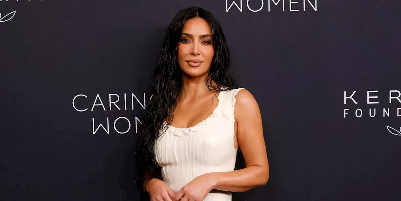 Kim Kardashian’s White Balenciaga Dress Looks Like It Was Sculpted Onto Her Body