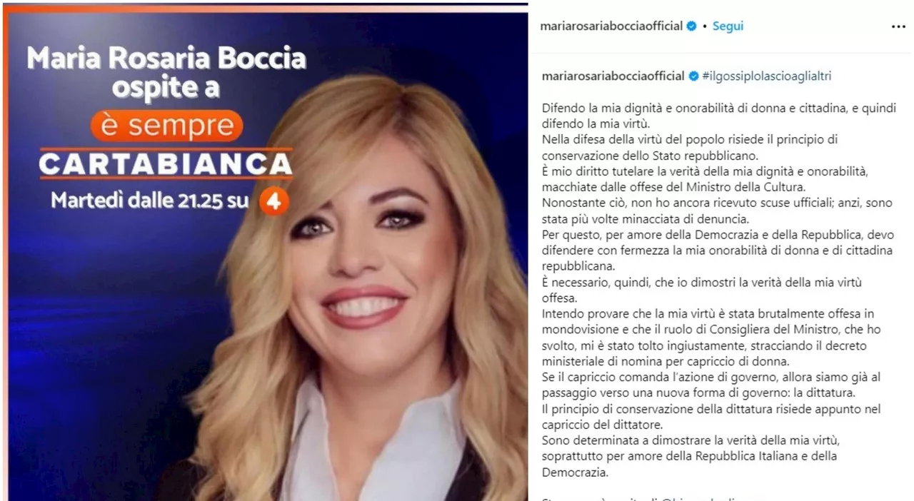 Boccia, salta l'intervista a “È sempre Cartabianca”? Berlinguer: «Ci ha detto che non se la sente»