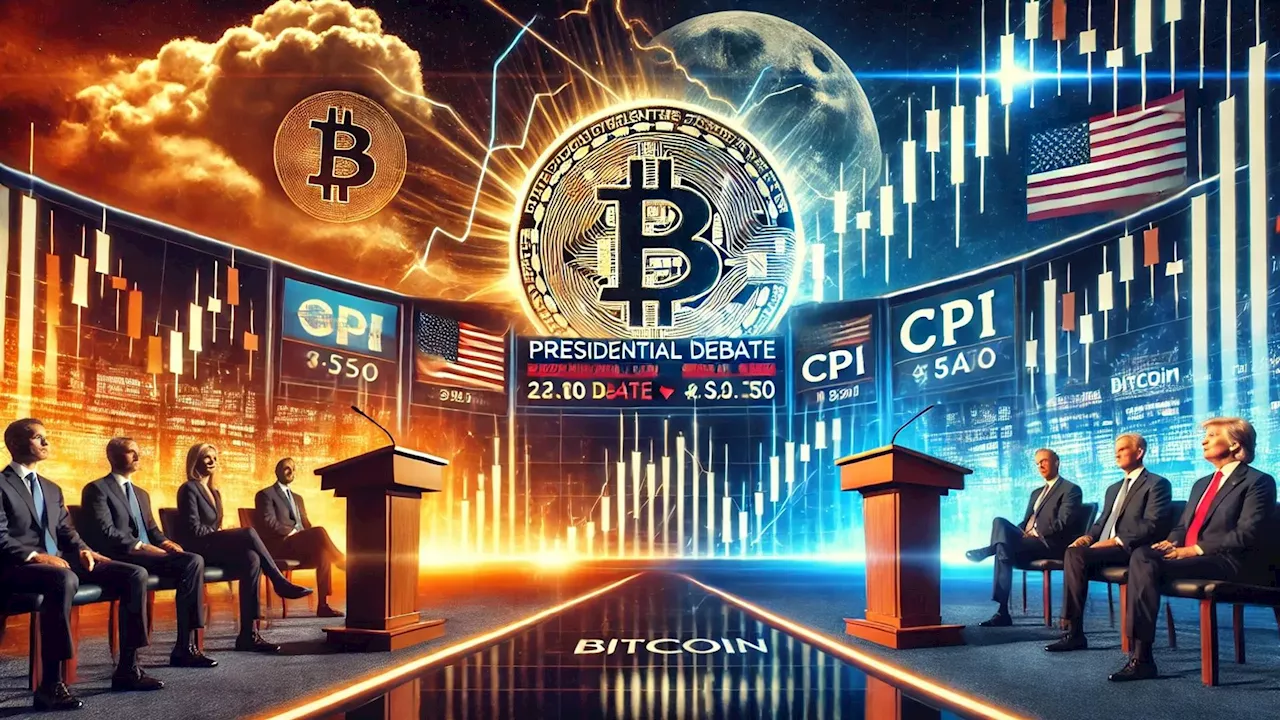 Cryptos and stocks volatile ahead of presidential debate, CPI data