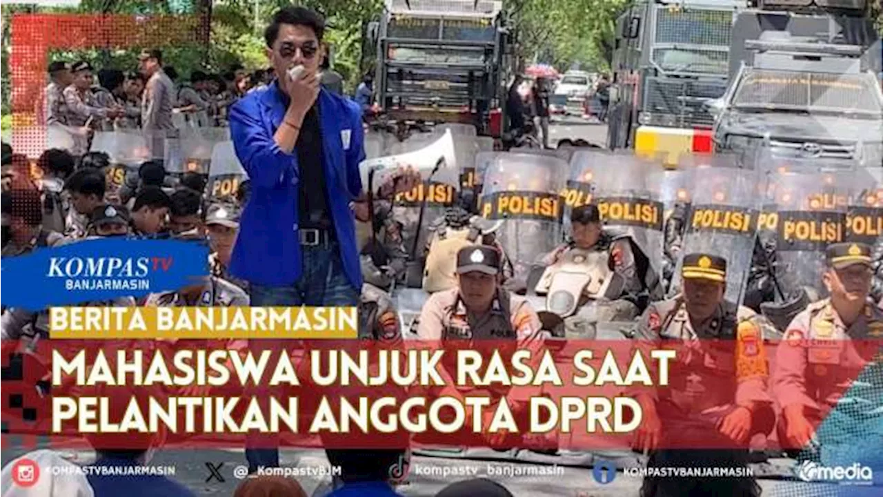 Demo Saat Pelantikan DPRD Kalsel, Mahasiswa Juga Tuntut Kadisdikbud Kalsel Dicopot