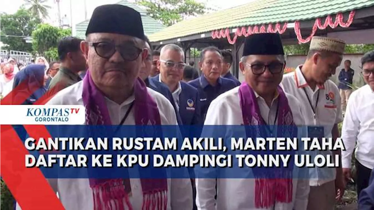 Marten Taha Resmi Daftar Ke KPU Provinsi Gantikan Rustam Akili Pada Pilgub Gorontalo