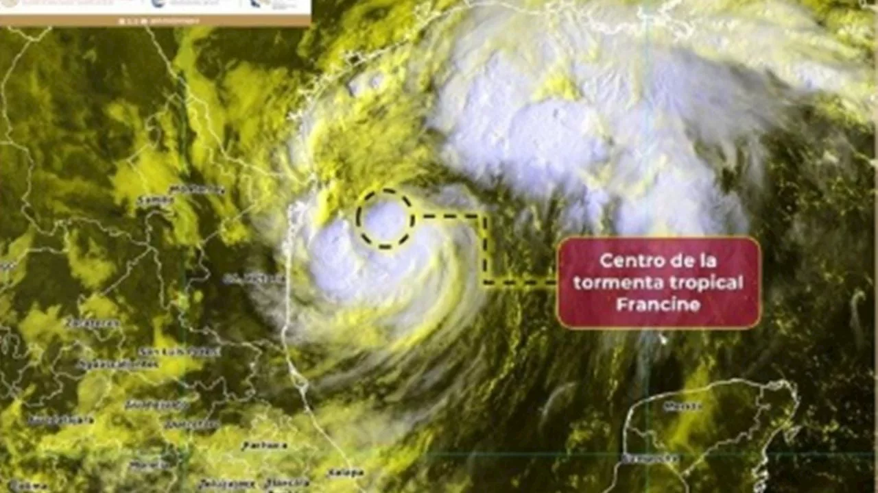 Tormenta tropical Francine: así avanza sobre Tamaulipas