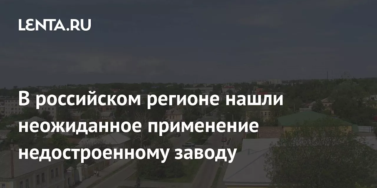 В российском регионе нашли неожиданное применение недостроенному заводу