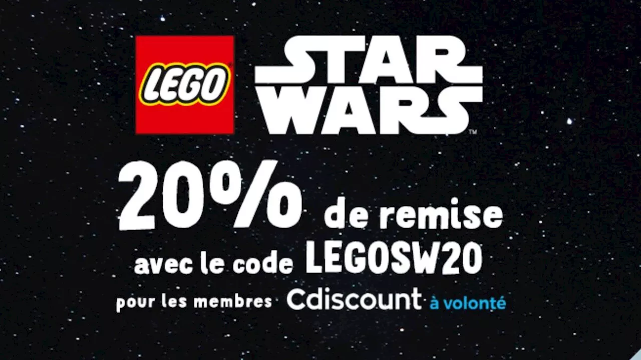 Cdiscount propose 20% de réduction sur une importante sélection de sets LEGO Star Wars