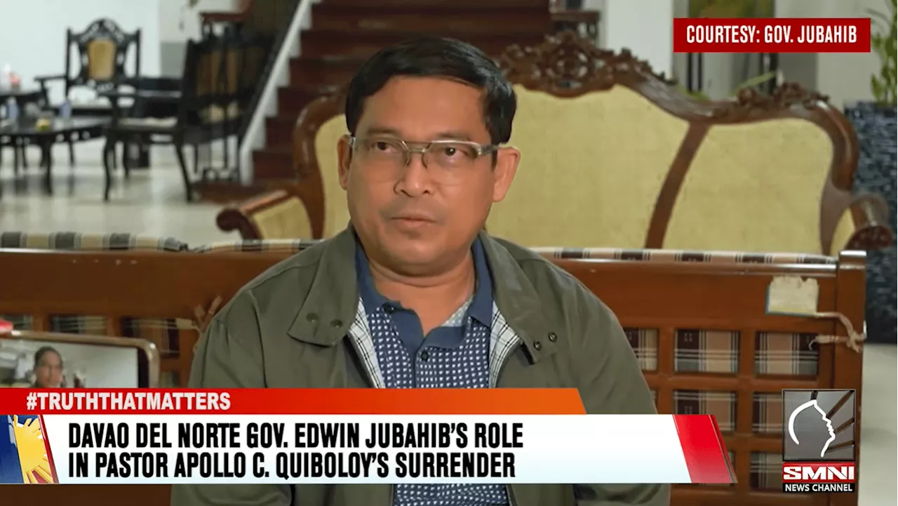 Davao del Norte governor mediates discussions on surrender of Quiboloy