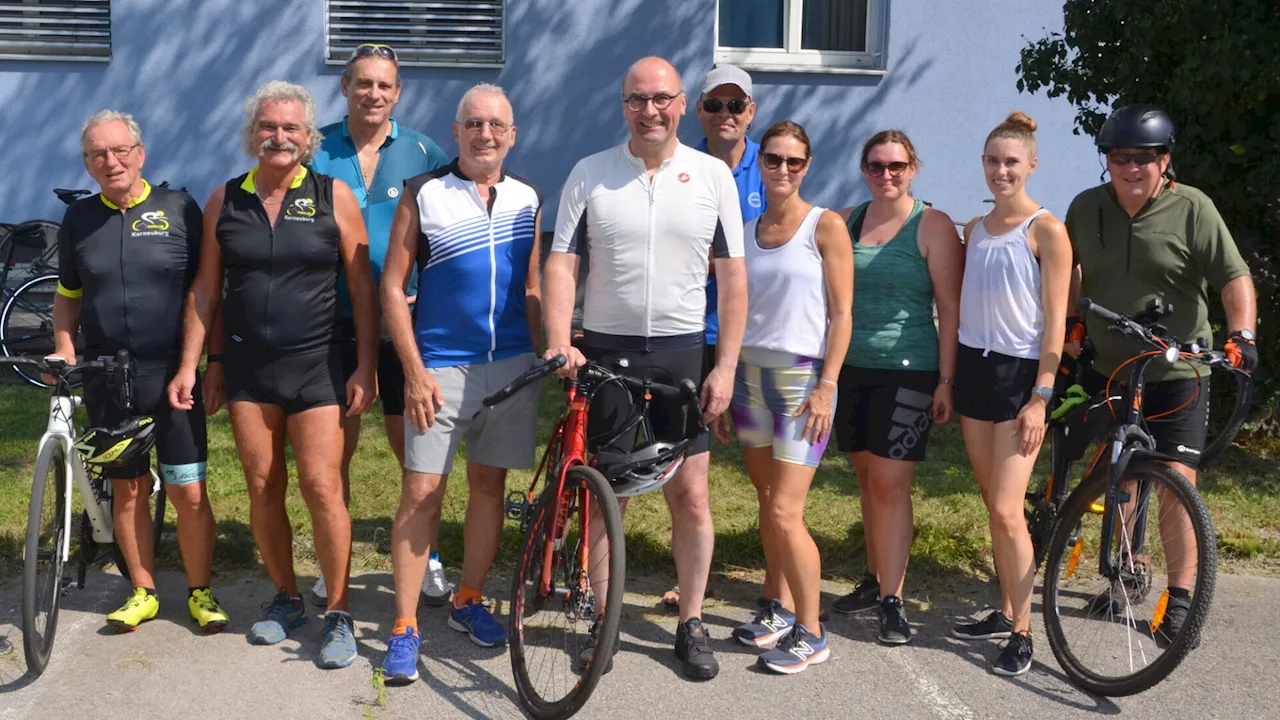 ABC-Zentrum und Fliegerhorst Langenlebarn radelten für guten Zweck