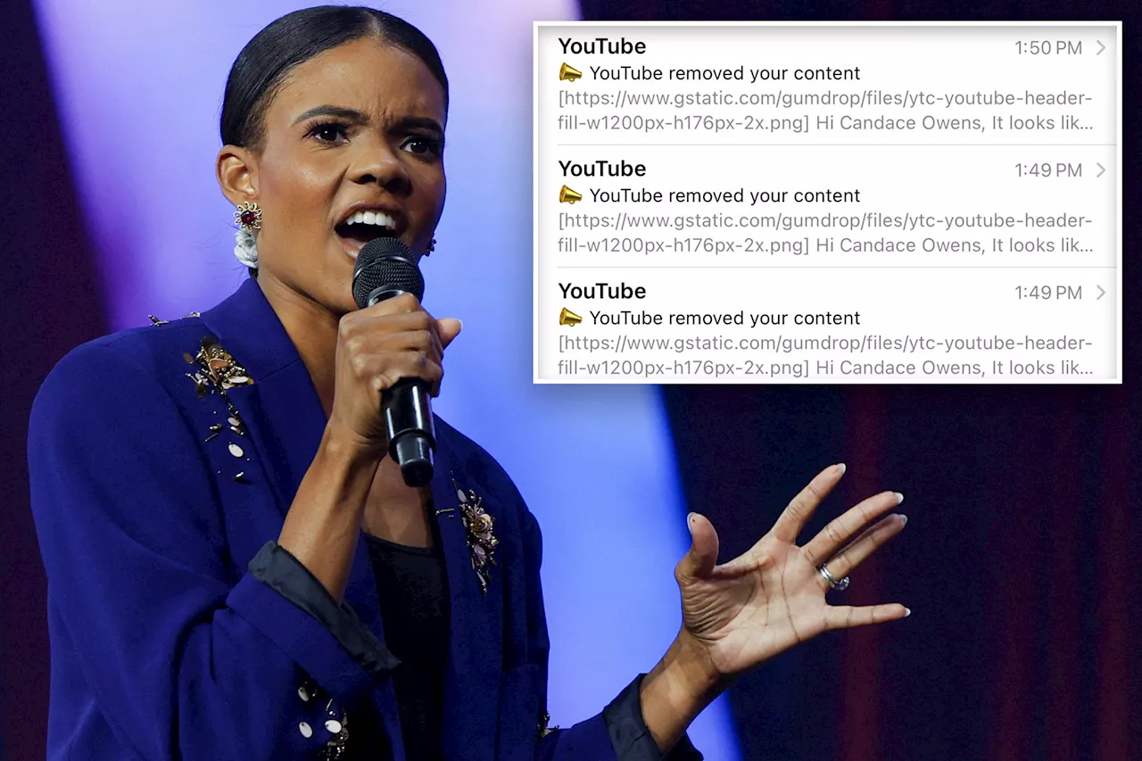 Candace Owens blames 'Zionists' after she's suspended from YouTube over Kanye West interview