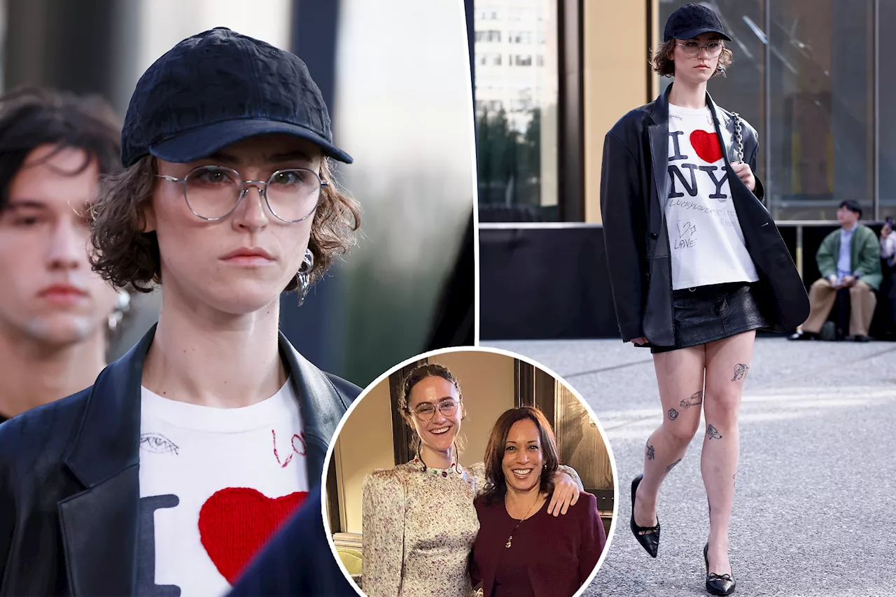 Kamala Harris' step-daughter Ella Emhoff models 'I Heart NY' T-shirt at NYFW