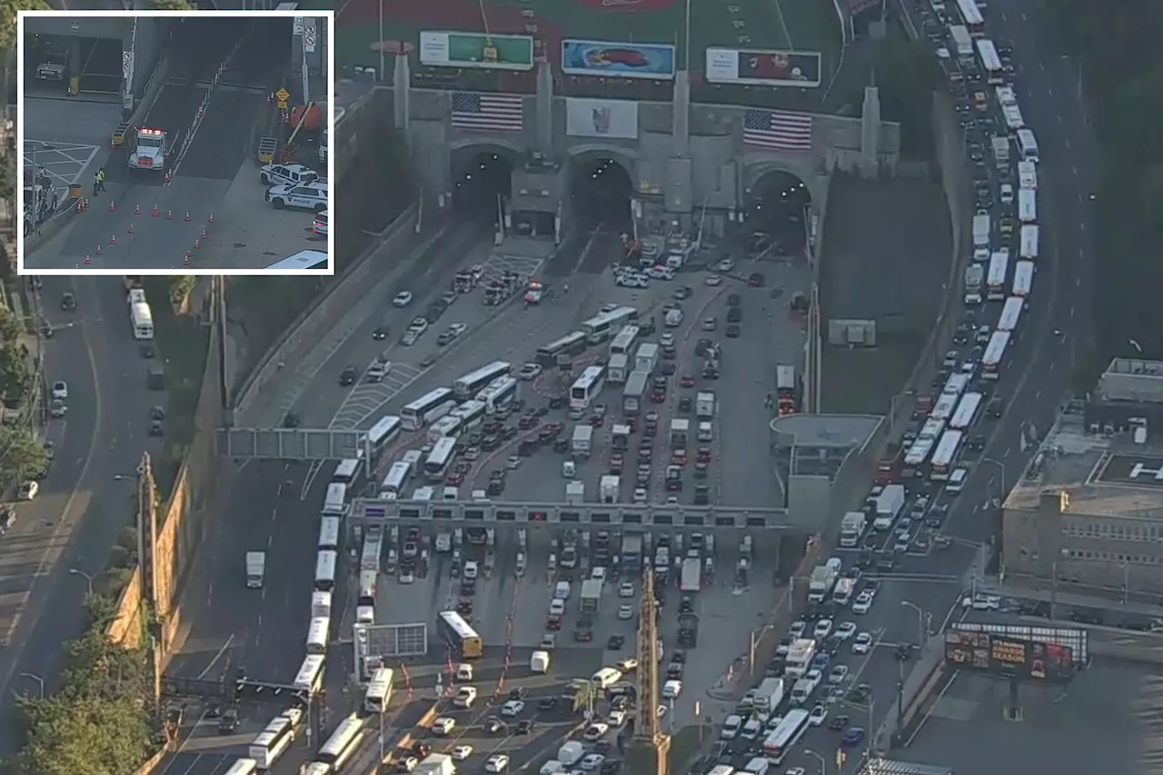 NYC commuters stuck in Lincoln Tunnel for up to 90 minutes during rush hour after disabled bus snarls traffic