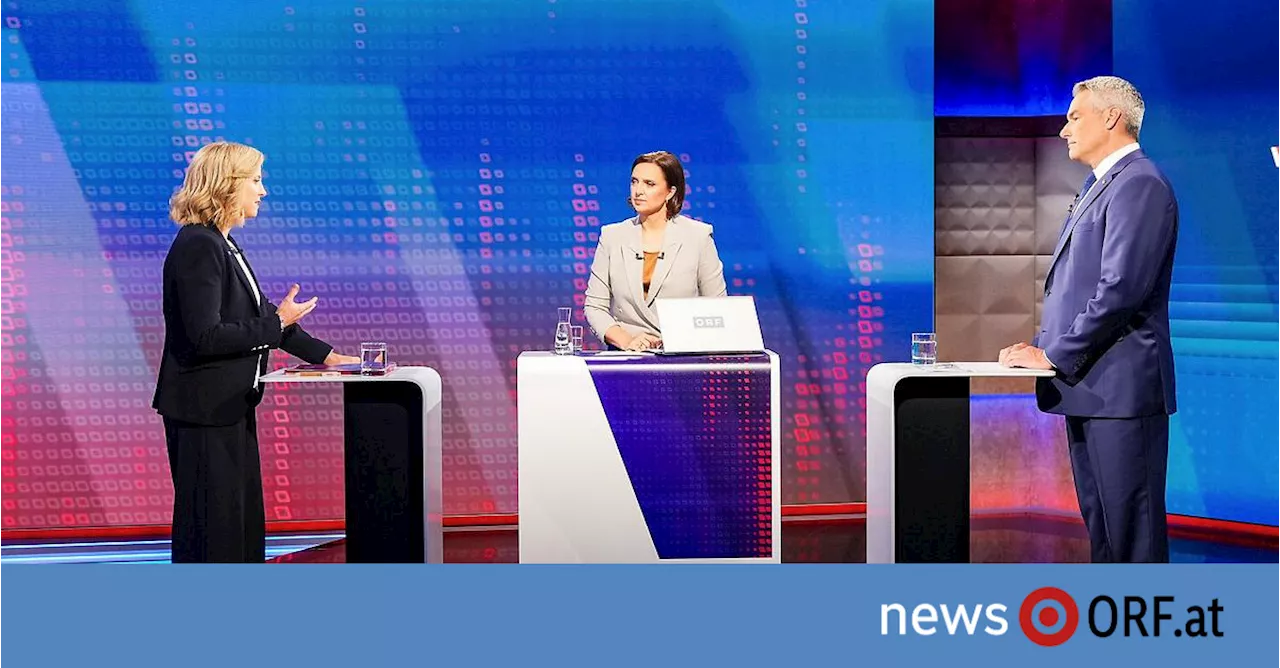 TV-Duell: NEOS und ÖVP: Annäherung mit Kritik