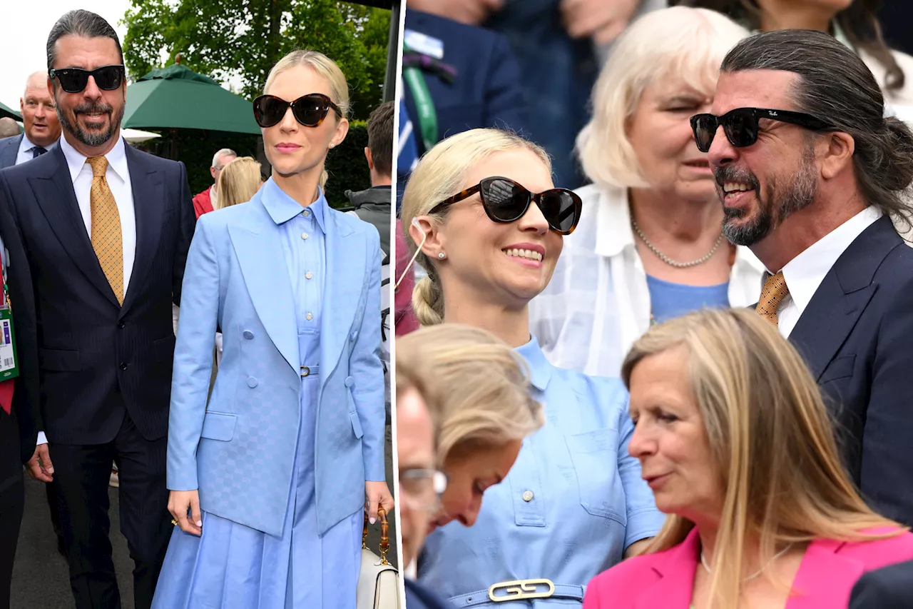 Dave Grohl and wife Jordyn Blum appeared happy on Wimbledon date 2 months before he fathered baby with mistress