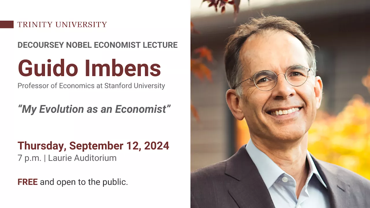 Trinity University Presents DeCoursey Nobel Economist Lecture