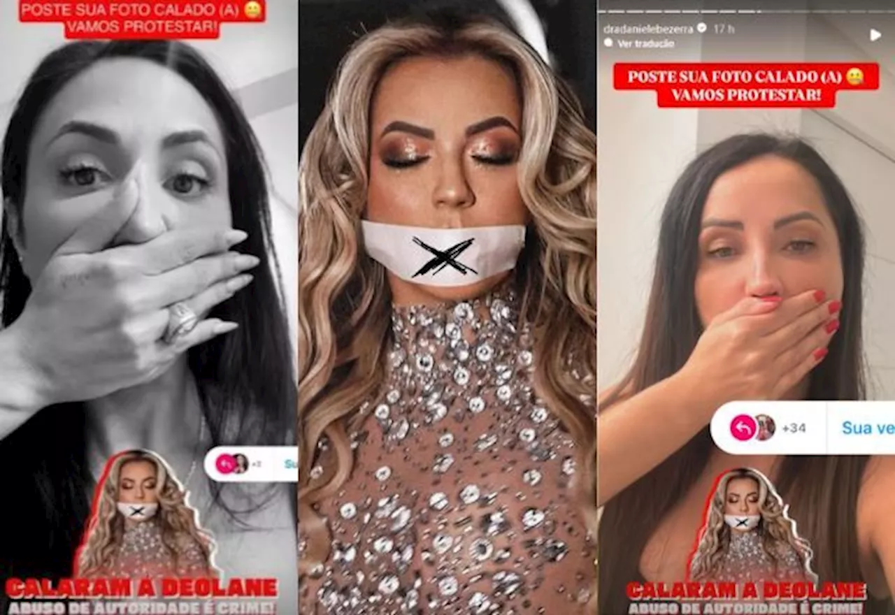 'Calaram a Deolane': irmãs da influencer iniciam protesto nas redes contra 'abuso de autoridade'