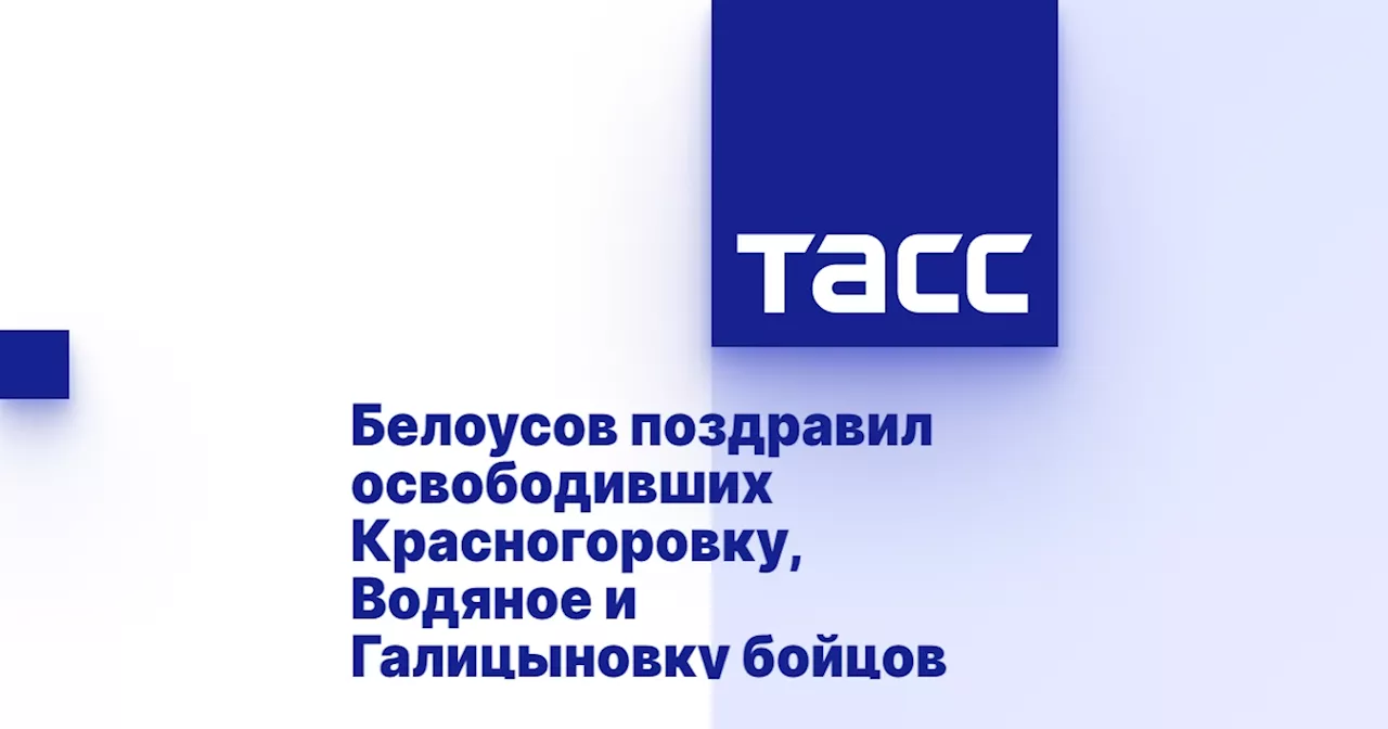 Белоусов поздравил освободивших Красногоровку, Водяное и Галицыновку бойцов