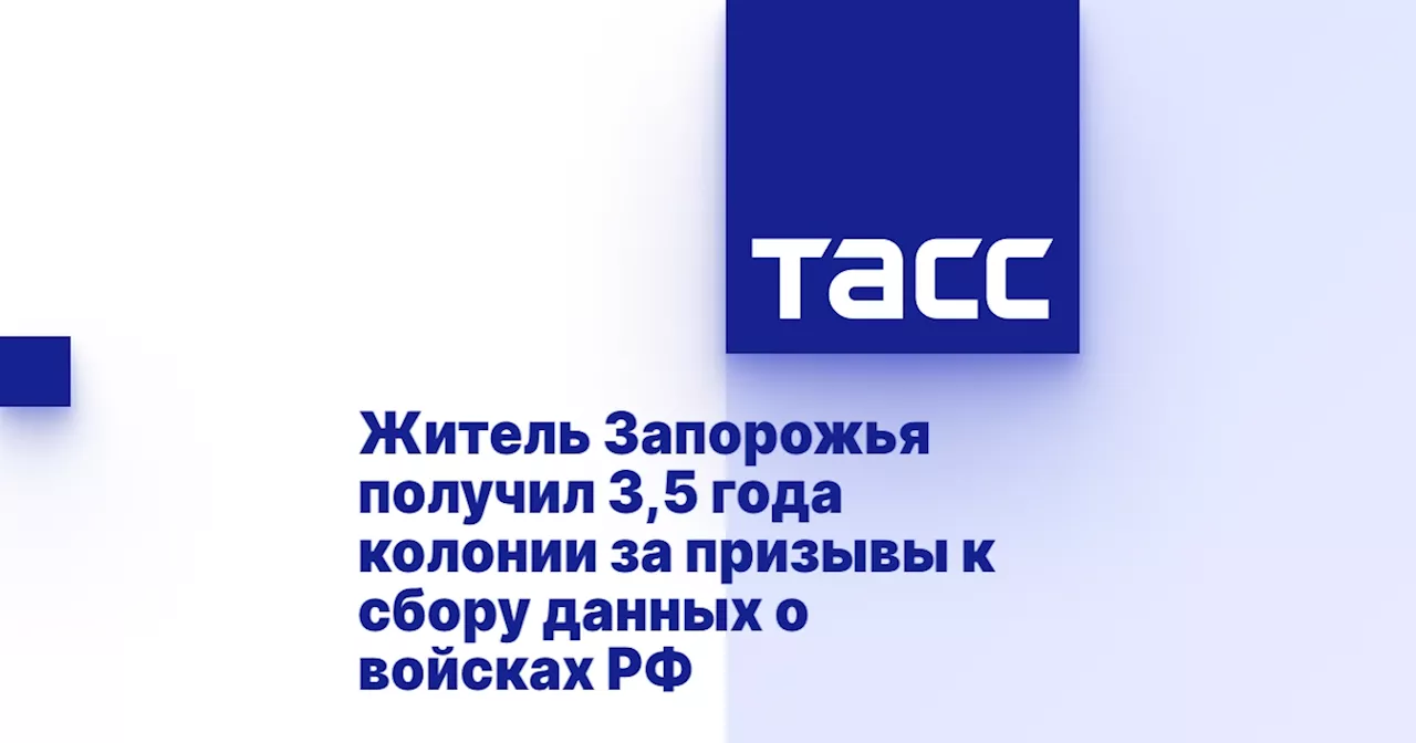 Житель Запорожья получил 3,5 года колонии за призывы к сбору данных о войсках РФ