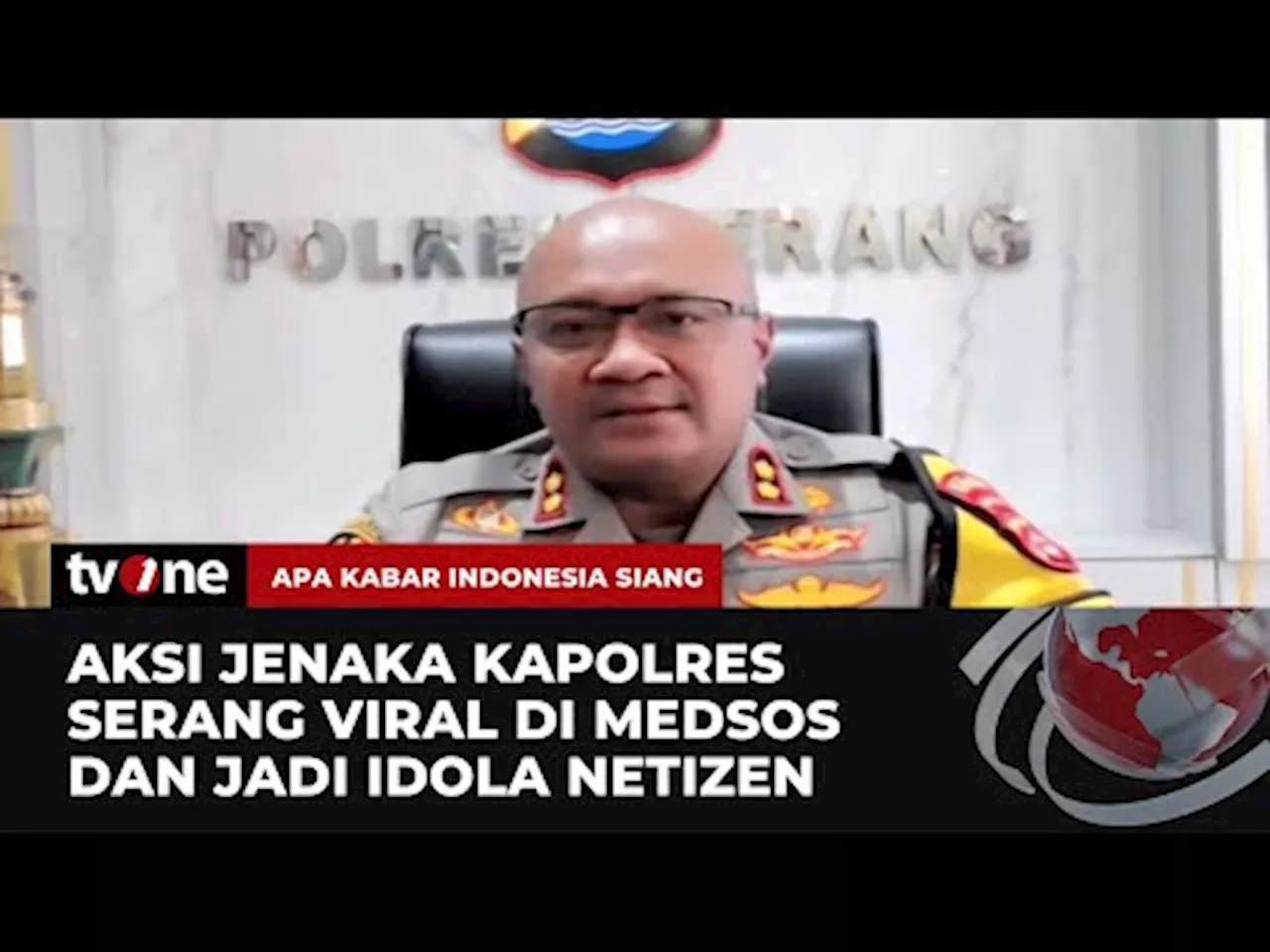 Gaya Srimulat Bikin Heppy, Kapolres Serang AKBP Condro Sasongko Jadi Idola Netizen