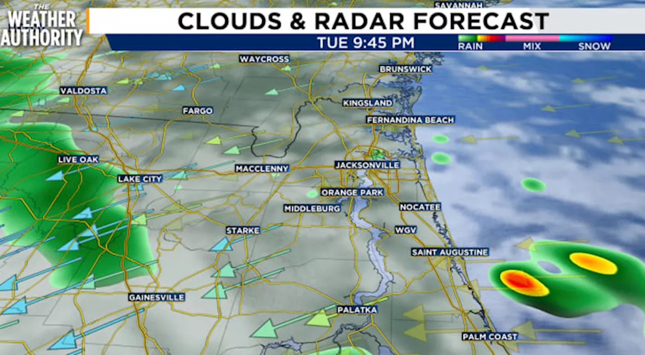 It’s going to be an evening of gusty winds, lingering rain, and a sky full of clouds