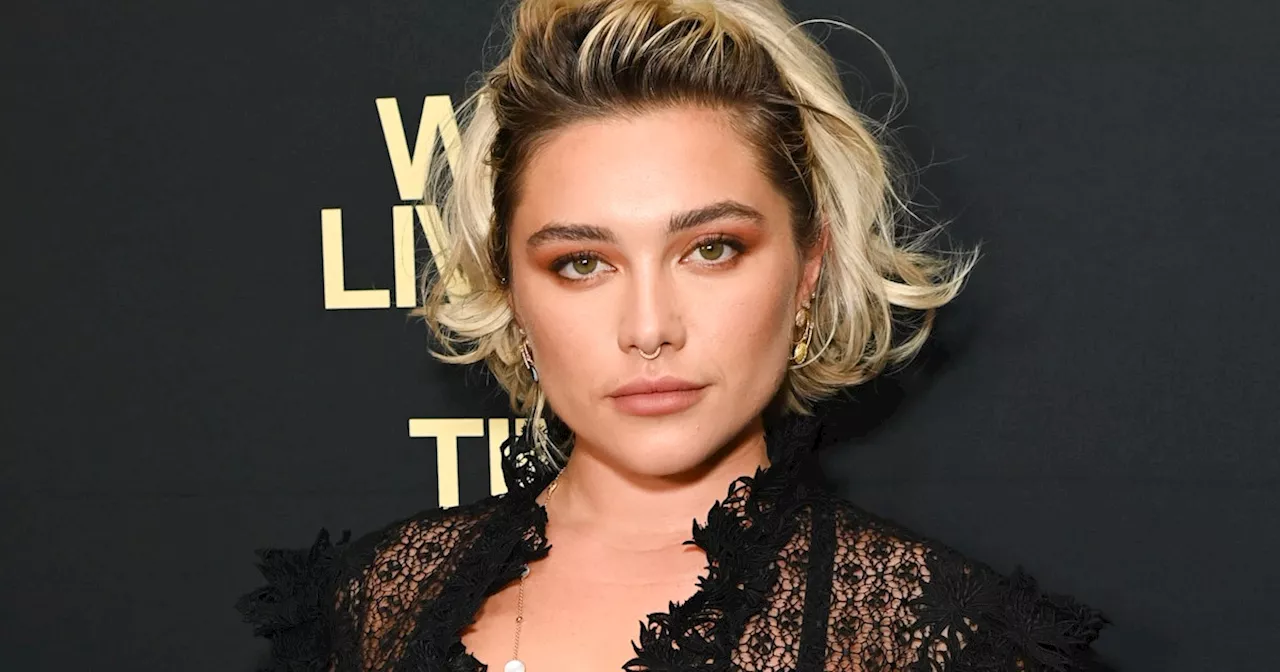 Florence Pugh Flashes Her Thong From Under a Lace Black Dress