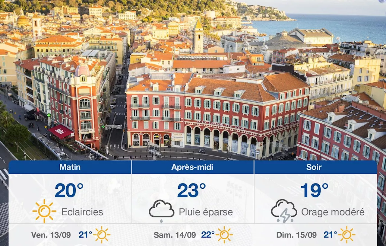 Météo Nice: prévisions du jeudi 12 septembre 2024