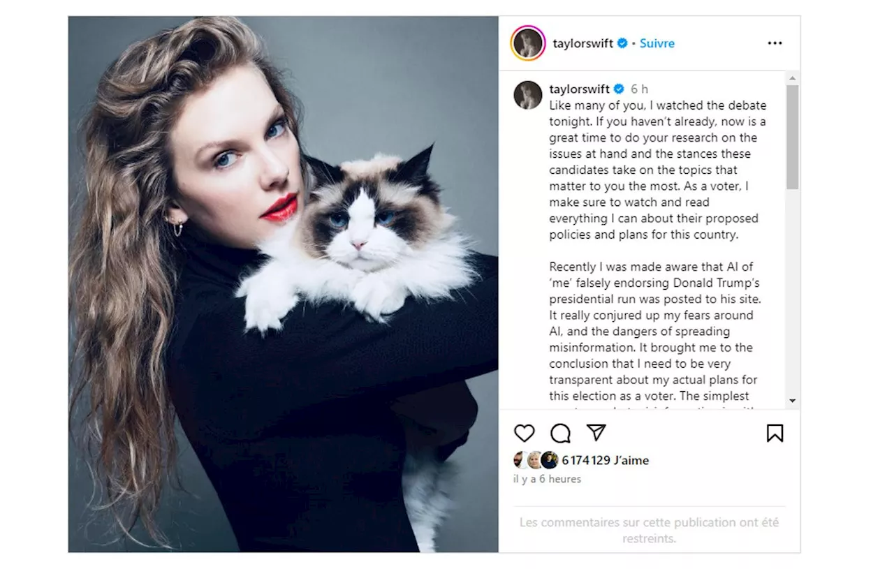 Présidentielle américaine 2024 : La « vieille fille à chat » de Taylor Swift, un symbole d’empouvoirement féminin