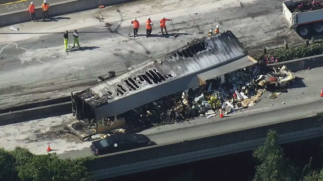 2 separate overturned big rigs cause cleanup and traffic mess across East Bay highways