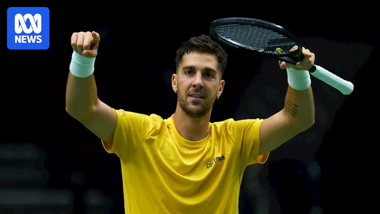 Thanasi Kokkinakis's massive upset win helps Australia overcome France in crucial Davis Cup tie