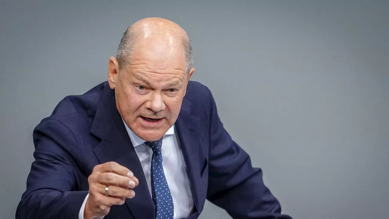 Bundeskanzler Olaf Scholz attackiert CDU-Chef Friedrich Merz