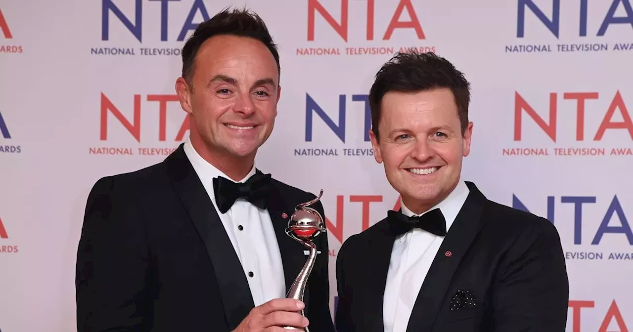 Ant and Dec promise 'we'll rest now' as they win 23rd award as NTAs