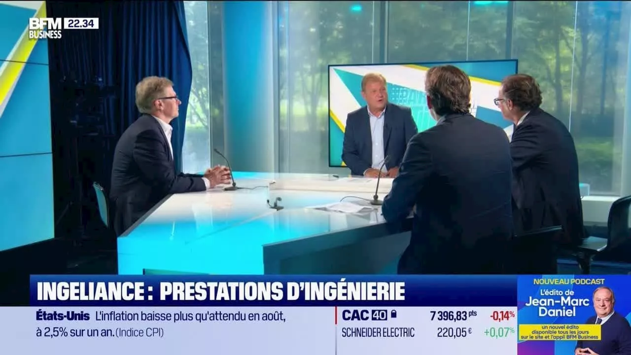 Pari ETI : Patrice Bégay reçoit Jean-François Clédel (Ingeliance), Thibault de Maillard (Technima) et Xavier Neys (Groupe Neys)