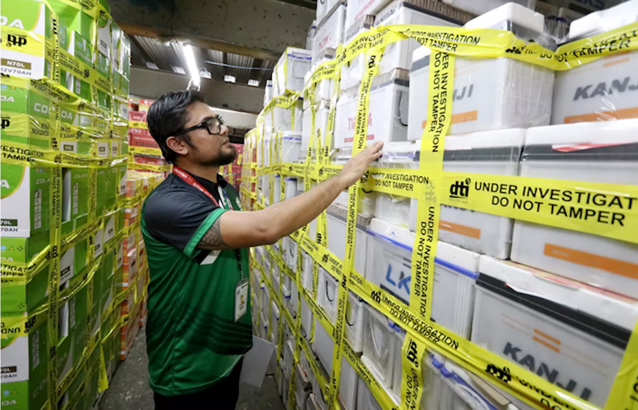 DTI’s ‘Kalasag’ seizes ₧94M worth of illegal batteries, tires