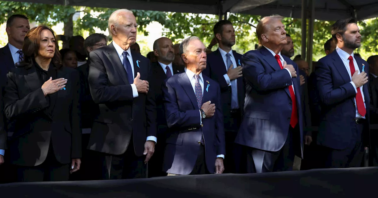 Biden, Harris, Trump, Vance appear together at 9/11 memorial ceremony in New York City