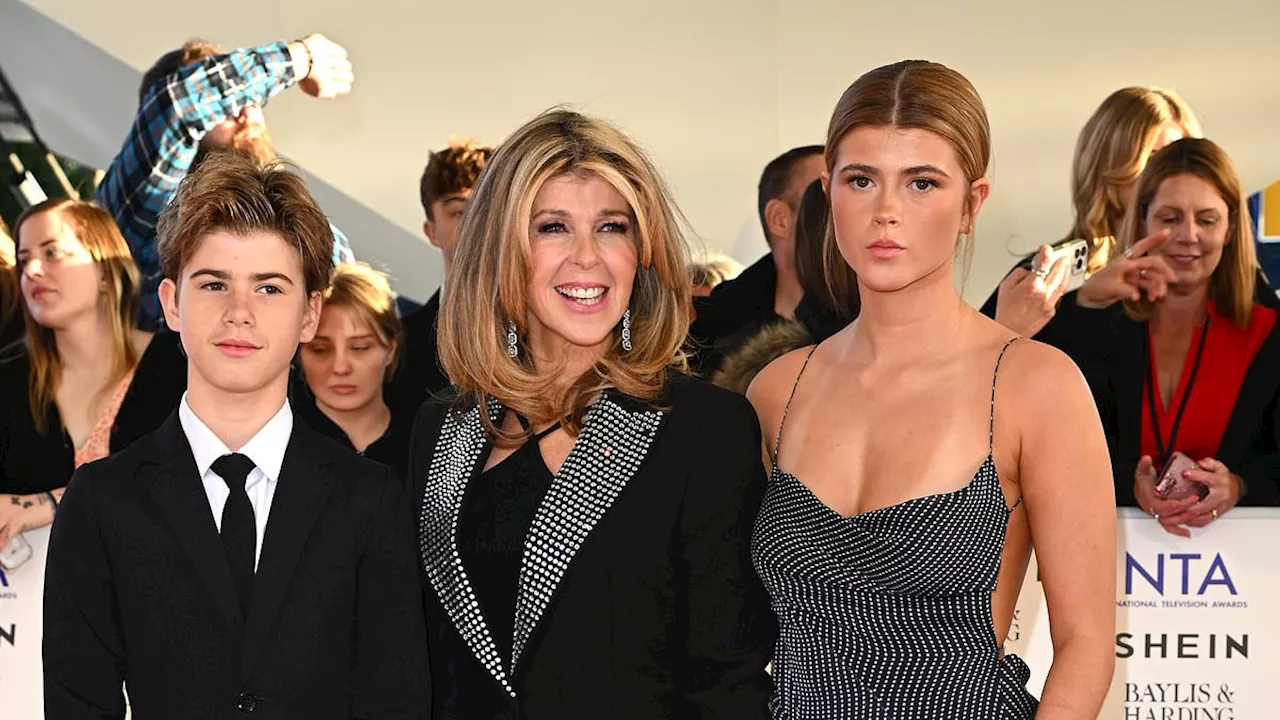 Kate Garraway is joined by her children Darcey and Billy at the NTAs