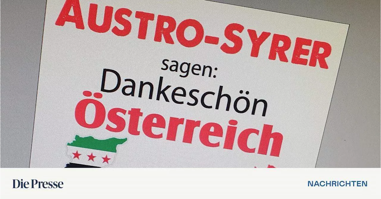 „Danke Österreich“: Austro-Syrer organisieren Kundgebung vor dem Parlament