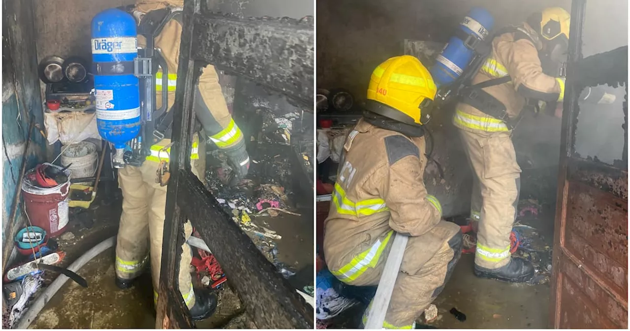 Voraz incendio en apartamento de La Candelaria dejó graves pérdidas