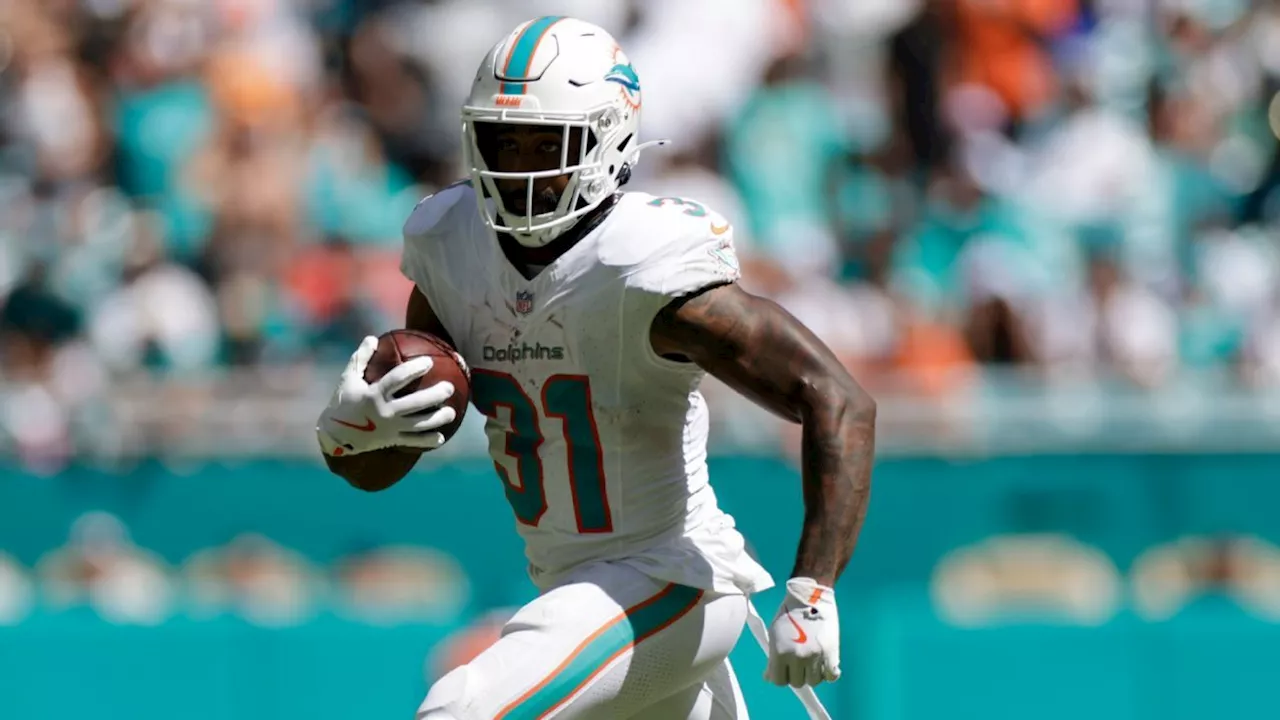 Dolphins' Raheem Mostert out for TNF; De'Von Achane game-time call