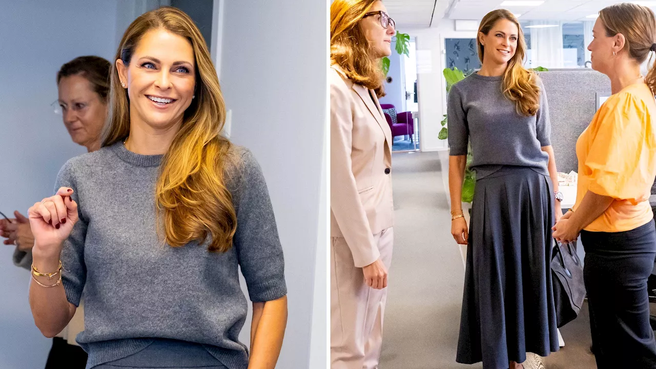 Prinsessan Madeleine tillbaka på jobbet i Sverige