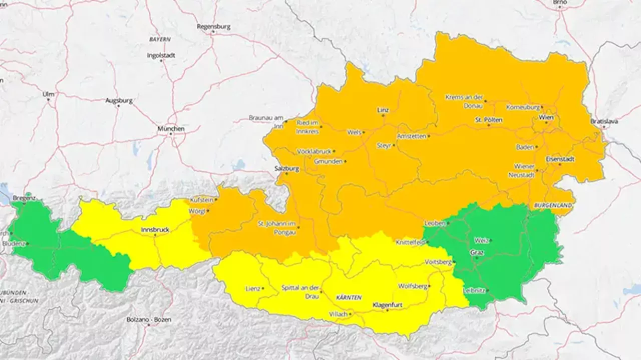 Regenwarnung für Oberösterreich (und weitere Bundesländer) von 11. bis 18. September 2024