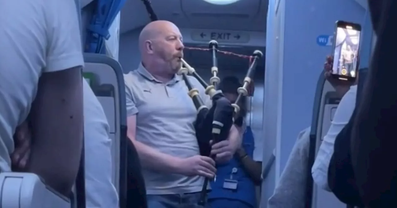 East Kilbride piper wows passengers as he joins 'mile-high club' with 30,000ft performance