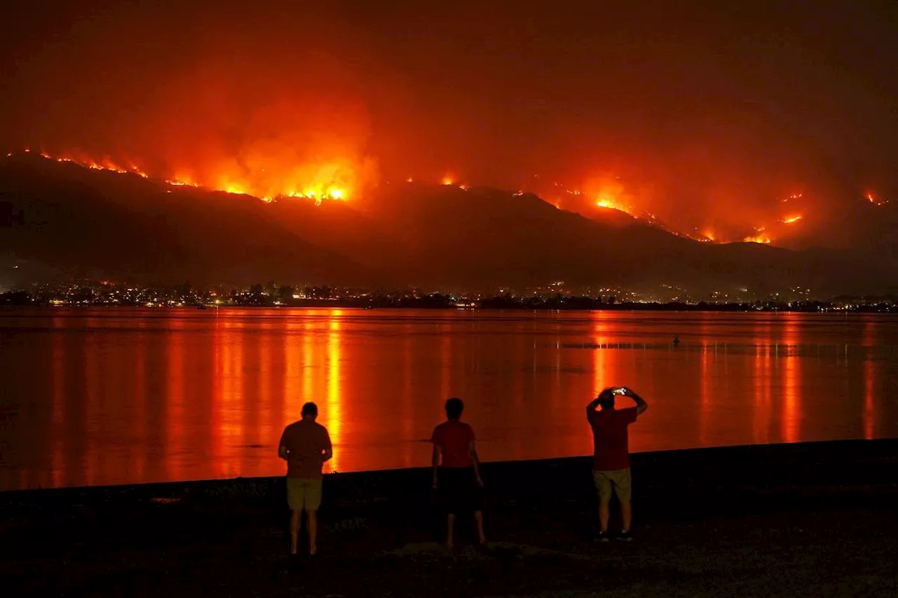 California wildfires torch mountain homes, ski resort