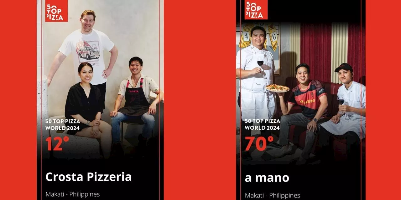 Crosta, A Mano named among world's best pizzerias at 50 Top Pizza World 2024