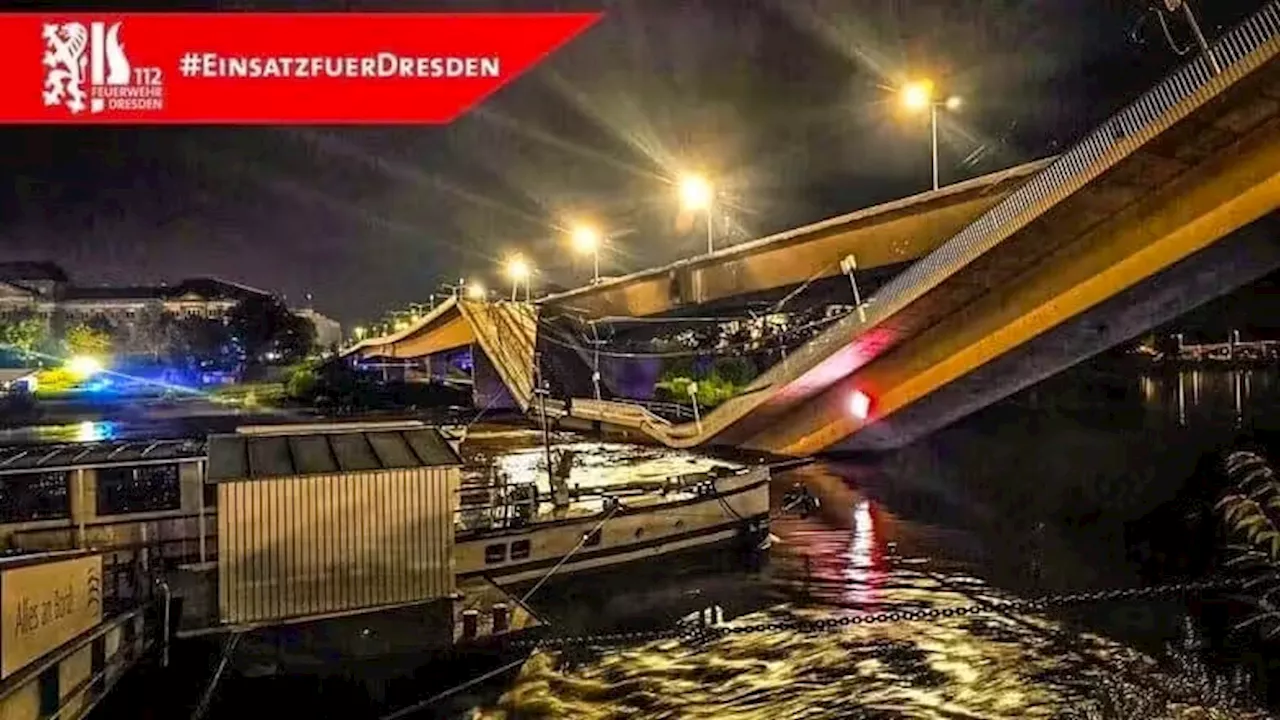 Teile der Carolabrücke in Dresden eingestürzt