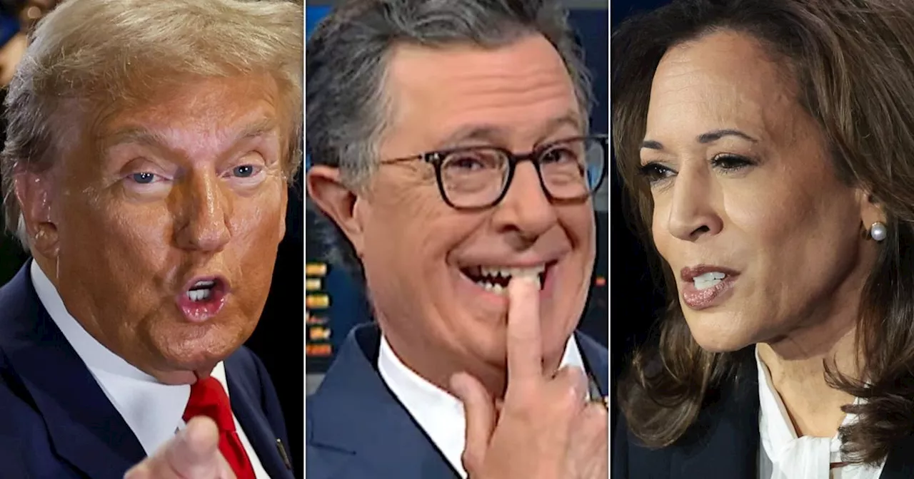 Colbert Spots Kamala Harris Using Hidden 'F-Word' On Trump And The Audience Goes Wild