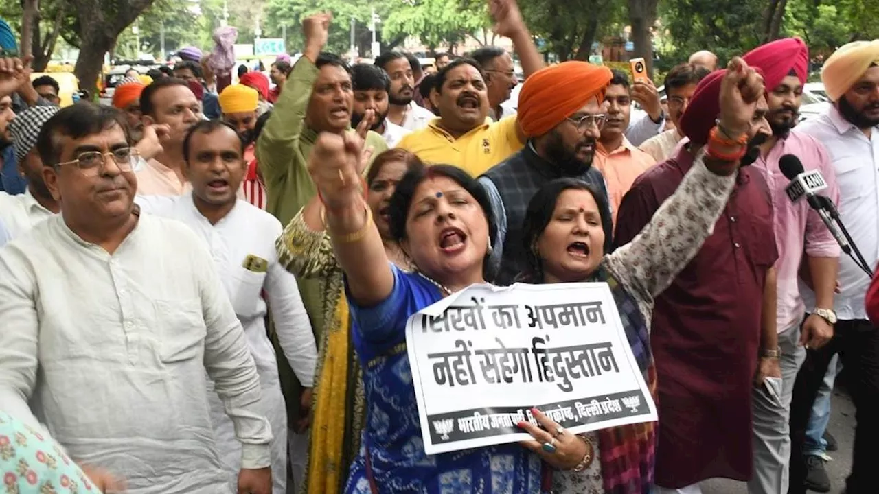 Sikh Community Protest: दिल्ली में राहुल गांधी के घर के बाहर सिखों का प्रदर्शन, कांग्रेस सांसद से माफी मांगने को कहा